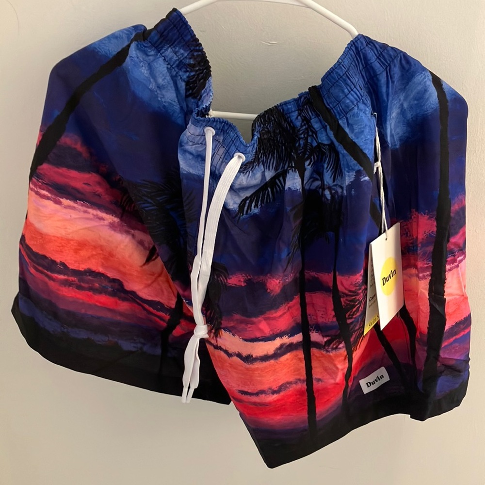 Duvin Pink Skies Swim Short new w/ tags